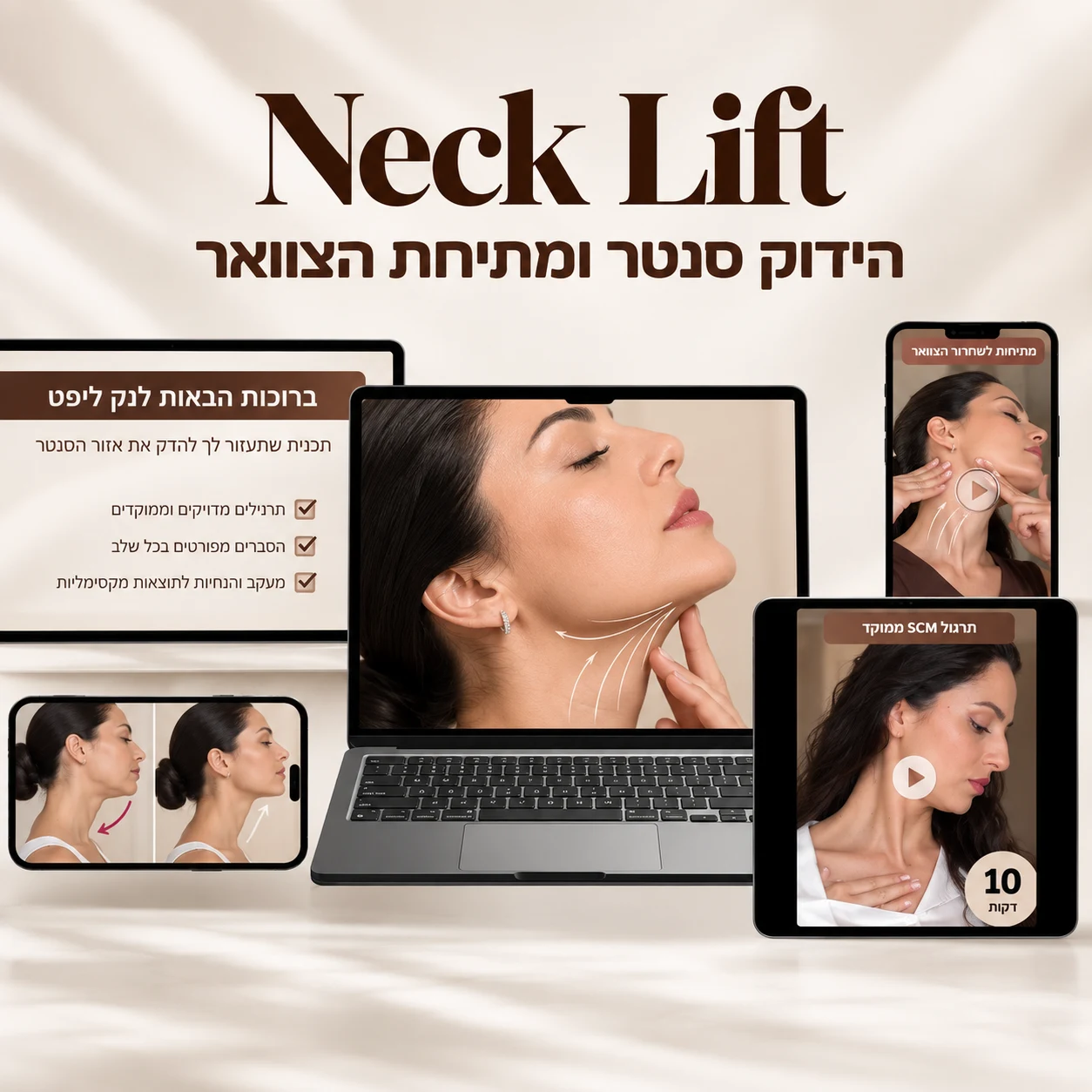 Neck Lift - תכנית ממוקדת למתיחת הצוואר וסנטר כפול