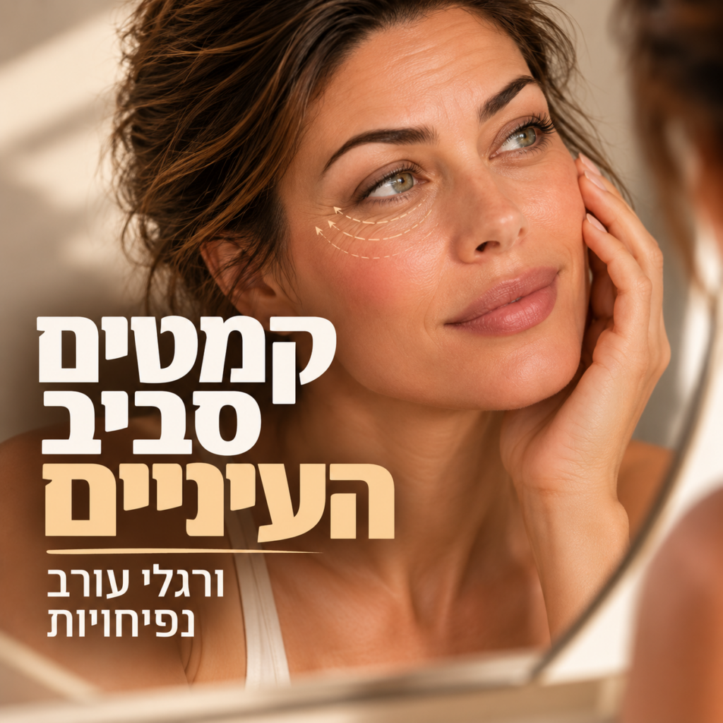 קמטים סביב העיניים ורגלי עורב: למה הם מופיעים ראשונים