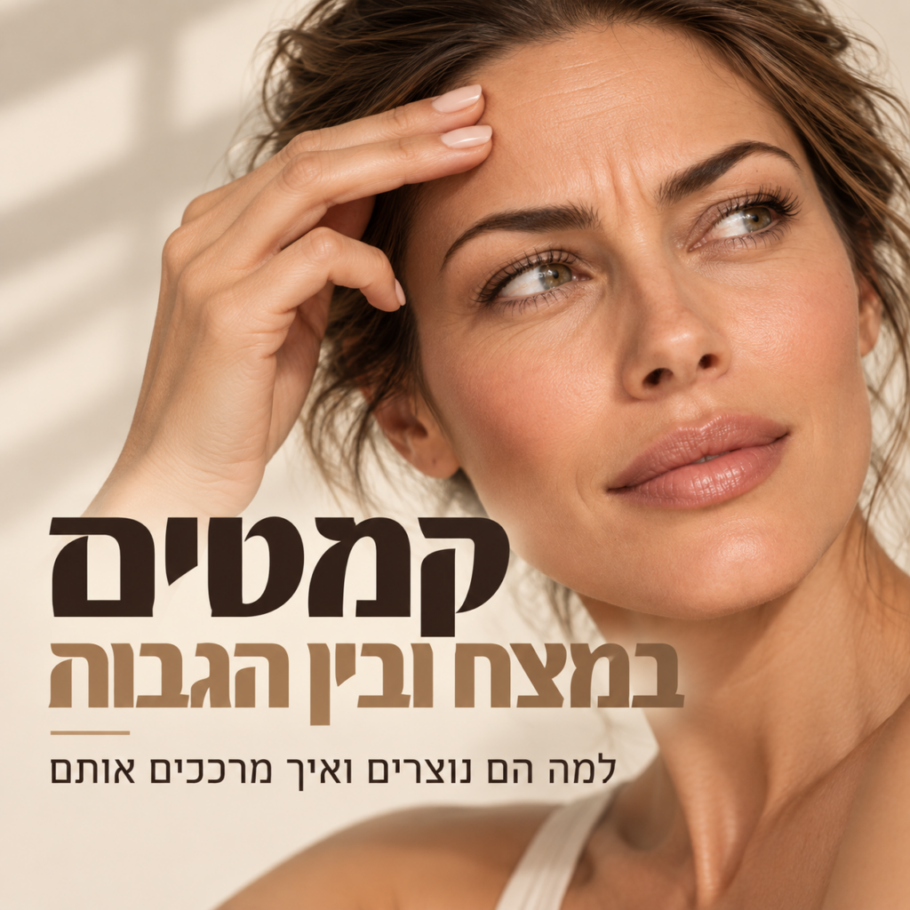 קמטים במצח ובין הגבות: למה הם נוצרים ואיך מרככים אותם